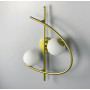 Зображення Золоте праве бра на 2 білих плафона ИМ Light-Deco 4 
