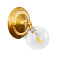 Світильник настінний Бра молекула Levistella 761W140F1-1 GD+CL золото, плафон прозорий