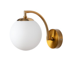 Світильник настінний Бра шар Levistella 7841012-1 GAB золото, плафон білий 