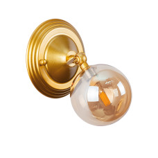 Світильник настінний Бра молекула Levistella 761W140F1-1 GD+BR золото, плафон коричневий 