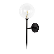 Світильник настінний Бра куля Levistella 999W2502F-1(150) BK+CL чорний, плафон прозорий