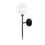 Зображення Світильник настінний Бра куля Levistella 999W2502F-1(150) BK+CL чорний, плафон прозорий ИМ Light-Deco 1 