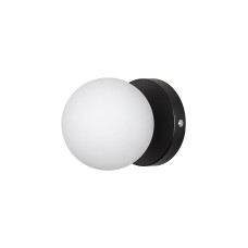 Настінний світильник Бра куля Levistella 761WX100F-1 BK+WH чорний, плафон білий