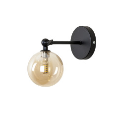 Настінний світильник Бра Light House LS-19514-1W BK+BR чорний, колір плафона коричневий