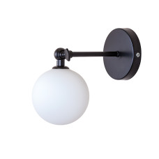 Світильник настінний Бра Light House LS-19449-1W BK+WH чорний, плафон білий 