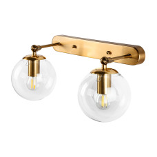 Світильник настінний Бра кулі Levistella 756WPR150F-2 BRZ+CL бронза, плафони прозорі 