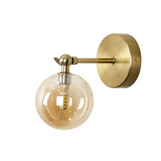 Настінний світильник Бра Light House LS-19514-1W BRZ+BR бронза, колір плафона коричневий