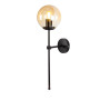 Зображення Світильник настінний Бра куля Levistella 999W2501F-1 BK+BR чорний, плафон коричневий  ИМ Light-Deco 1 