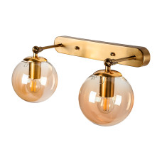 Світильник настінний Бра кулі Levistella 756WPR150F-2 BRZ+BR бронза, плафони коричневі 
