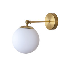 Настінний світильник Бра Light House LS-18150F-1 BRZ+WH бронза, плафон білий 