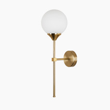 Настінний світильник Бра шар Light House LS-18035-1 GD+WH золото, плафон білий 