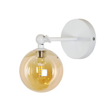 Настінний світильник Бра Light House LS-19449-1 WH+BR білий, плафон коричневий 