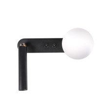 Світильник настінний Бра Atmolight Opal G9 WS BT Black чорний, плафон білий