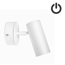 Бра з вимикачем (світильник настінний, спот) Атмолайт Pelikan GU10 W120-BT White білий