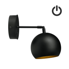 Бра з вимикачем Bowl W150-BT Black/Gold