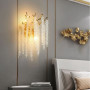 Зображення Вишукане золоте бра з кришталевим підвісами 40х30 см ИМ Light-Deco 5 
