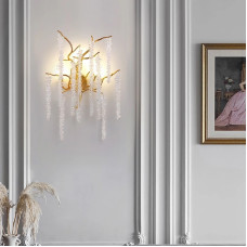Настінний світильник Бра кришталеве Light House LNF-17434/3 золото (цоколь G9)