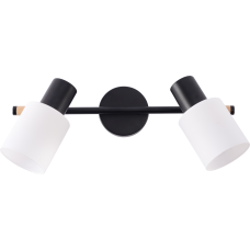 Светильник настенный Бра Light House SRS-20708/2 черный + дерево, плафон белый