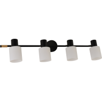 Светильник настенный Бра Light House SRS-20708/4 черный + дерево, плафон белый 