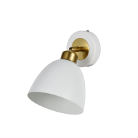 Бра настінне VALESO BD663-1, 1 плафон, метал, білий + мідь, E27, 60W