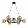 Зображення Люстра молекула підвісна Light House SRS-19987 Antique Brass + Matte black чорна + латунь ИМ Light-Deco 1 