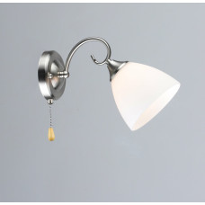 Светильник настенный Бра Light House SRS-20249/1W никель, плафон белый