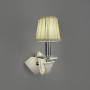 Изображение Бра з білою екошкірою та текстильним плафоном-абажуром ИМ Light-Deco 5 