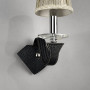 Изображение Бра з чорною екошкірою та текстильним плафоном-абажуром ИМ Light-Deco 2 