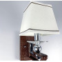 Изображение Бра з класичним тканинним абажуром та екошкірою ИМ Light-Deco 3 