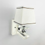 Зображення Бра з класичним тканинним абажуром та екошкірою ИМ Light-Deco 6 
