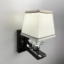 Зображення Бра з класичним тканинним абажуром та чорною екошкірою ИМ Light-Deco 5 