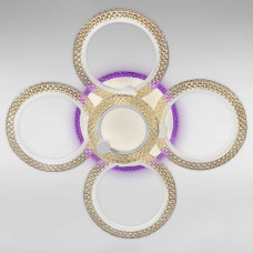 Люстра стельова світлодіодна Light House SC-19285/4+1C WH PK/BU/PL 102W+20W 2.4G Ф690*130, колір білий