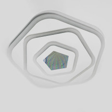 Люстра стельова світлодіодна з RGB підсвічуванням Light House SL-19660/500 WT 116W+9W-RGB H30*L570*W580, колір білий