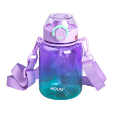 Бутылка для воды Light House "HOLIO" LG-30191 VIO 700 мл с мундштуком, ремешком и ручкой фиолетовая