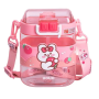 Изображение Бутылка для воды детская Light House "Dodo Penguin" LG-30190 PK 560 мл с мундштуком, ремешком синяя розовая ИМ Light-Deco 
