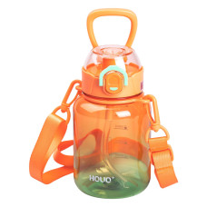 Бутылка для воды Light House "HOLIO" LG-30191 OR 700 мл с мундштуком, ремешком и ручкой оранжевая
