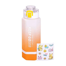 Бутылка для воды Light House "Keep Going" LG-30181 OR 650 мл с мундштуком и ремешком оранжевая