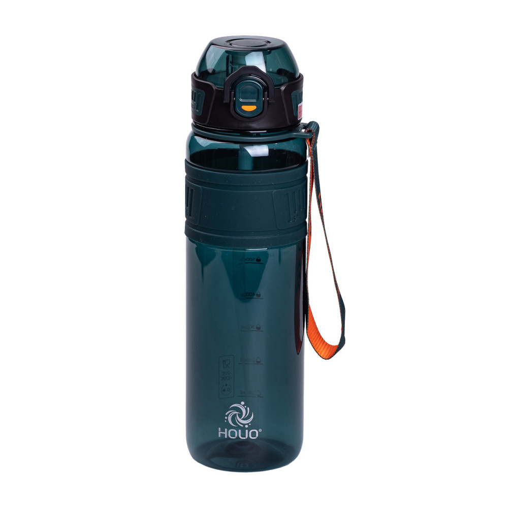 Изображение Бутылка для воды Light House "Houo" LG-30184 GN 1 л с мундштуком и ремешком зеленая ИМ Light-Deco 