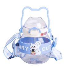 Бутылка для воды детская Light House LG-30188 BL 580 мл с мундштуком, ремешком и ручкой синяя