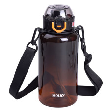 Бутылка для воды Light House "HOLIO" LG-30176 BK 1 л с мундштуком и ремешком черный