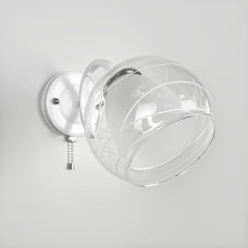 Бра Light House LNF-17523/1W WT+CH белая с двойным плафоном