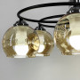 Изображение Стельова чорна люстра-орбіта на 6 янтарних плафонів Ø 60 см ИМ Light-Deco 3 
