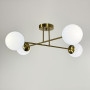 Зображення Люстра стельова молекула Light House LNF-17519/4 TBS+WT латунь із білим плафоном ИМ Light-Deco 3 