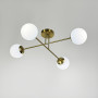 Зображення Люстра стельова молекула Light House LNF-17519/4 TBS+WT латунь із білим плафоном ИМ Light-Deco 1 