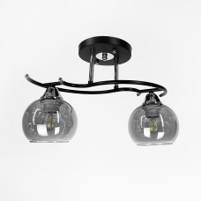 Люстра стельова Light House LNF-17483/2 BK чорна, плафон графітовий 