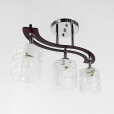 Люстра стельова Light House LNF-17476/3 CR хром з поворотним плафоном