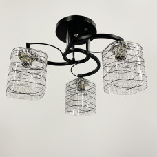 Люстра стельова Light House LNF-17504/3С BK чорна