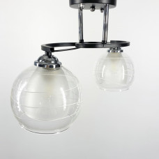 Люстра потолочная Light House LNF-17523/2С BK черная с двойным плафоном