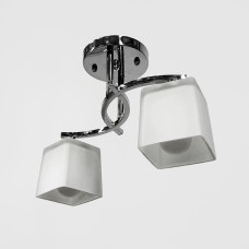 Люстра стельова Light House LNF-17531/2B CH хром з білим матовим плафоном