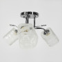 Изображение Срібна люстра на 3 матових плафони з узором Ø 45 см ИМ Light-Deco 3 